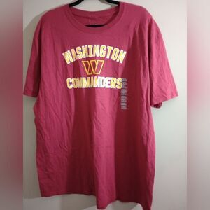 NWT Fanatics Washington Commanders Short Sleeve Shirt 100% Cotton Size 2XL